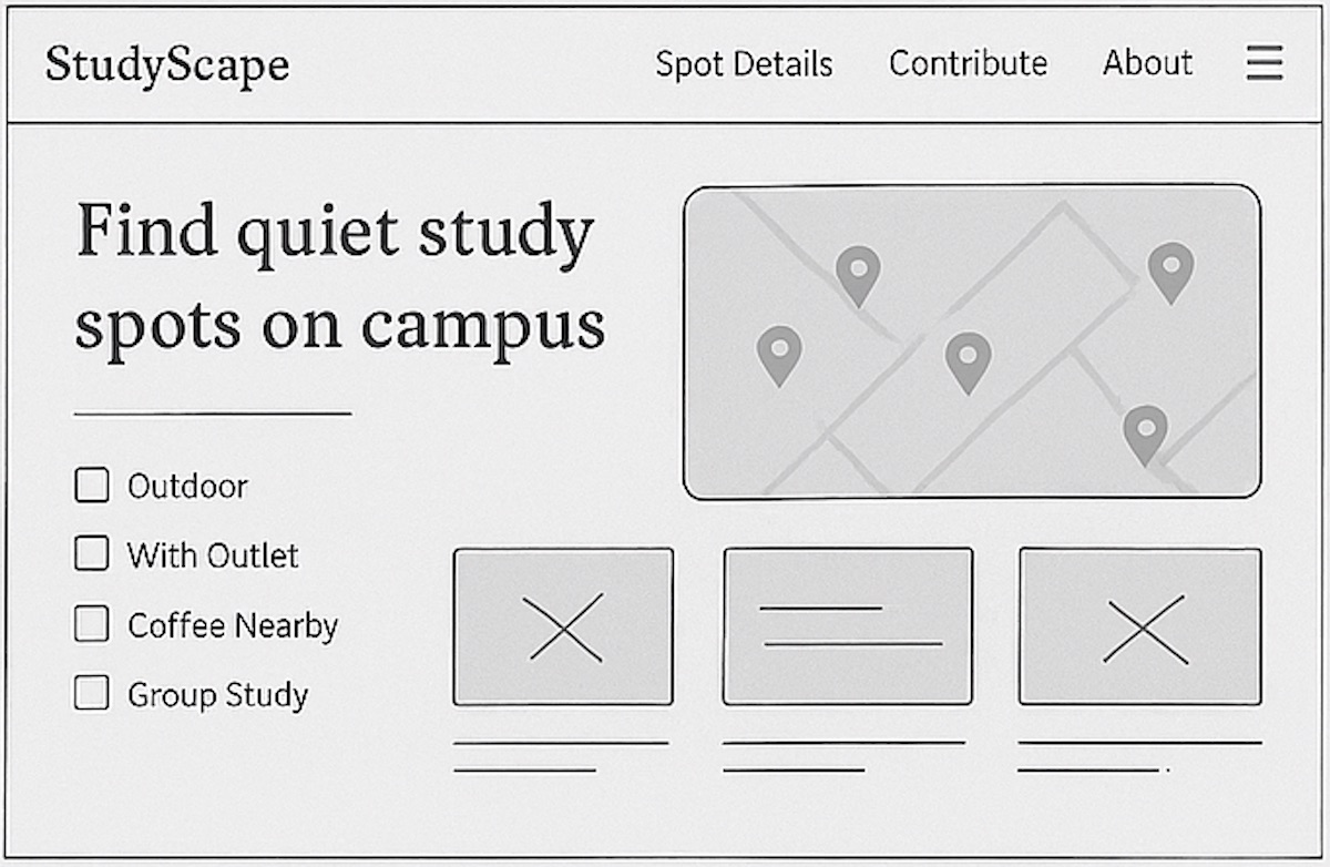 Home page wireframe desktop